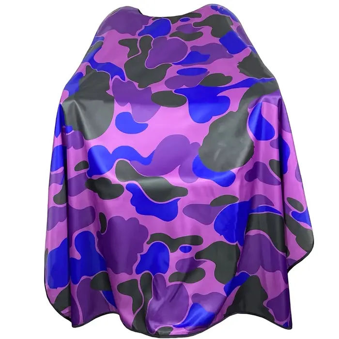 1 pièce Tabliers de barbier et coiffeur camouflage antistatiques, capes de coupe de cheveux professi