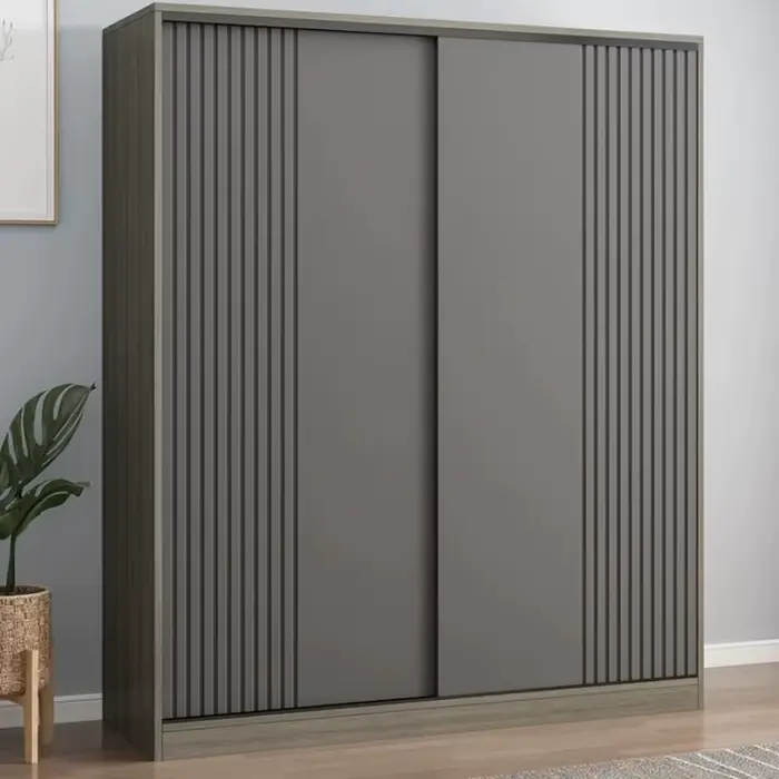 Armoire de chambre à coucher avec système de rangement coulissant, idéale pour l'organisation des vêtements, en promotion, mobilier de maison