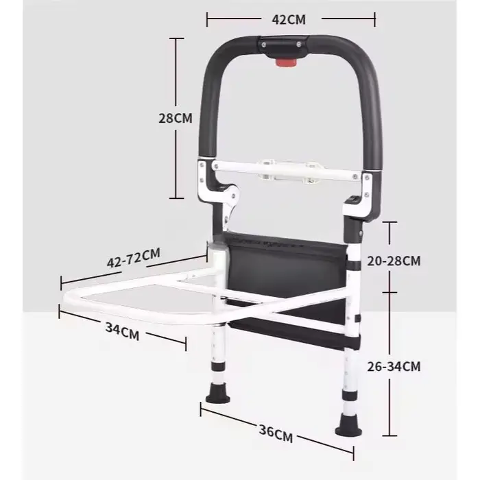 Rail de protection de lit extensible en titane pour adultes