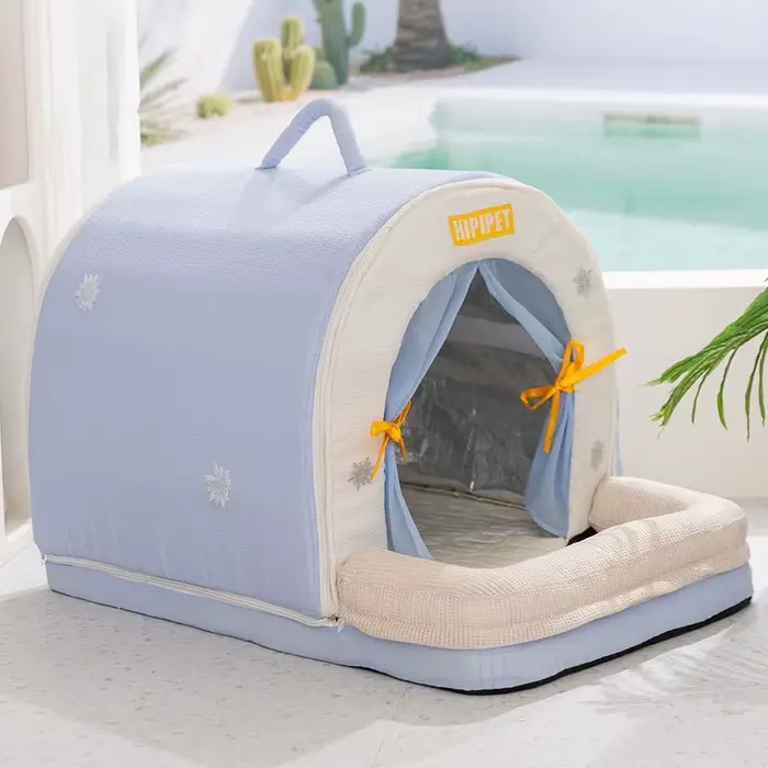 Litière pour chat semi-fermée, pour chiens de petite et moyenne taille, chenil pour animaux de compa