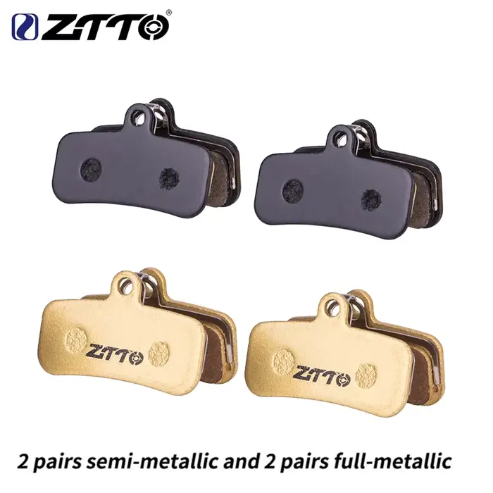 ZTTO 4 paires de plaquettes de frein à disque semi-métalliques/complet métalliques pour vélo vtt Shi