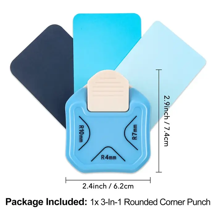 Nouvel appareil de découpe et d'embossage manuel 3-en-1 multi-angles pour coins arrondis, idéal pour