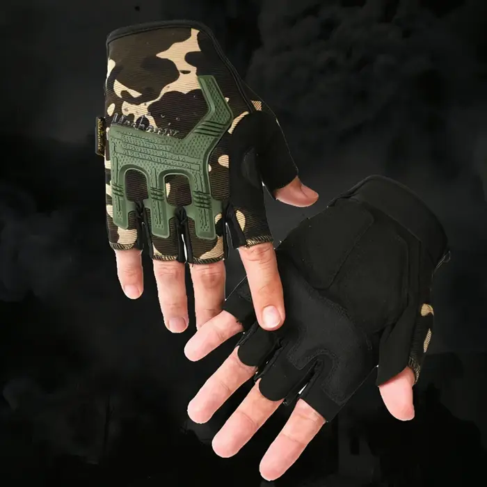 Gants tactiques mi-doigts et pleine main anti-dérapage pour paintball airsoft combat vélo protection hommes