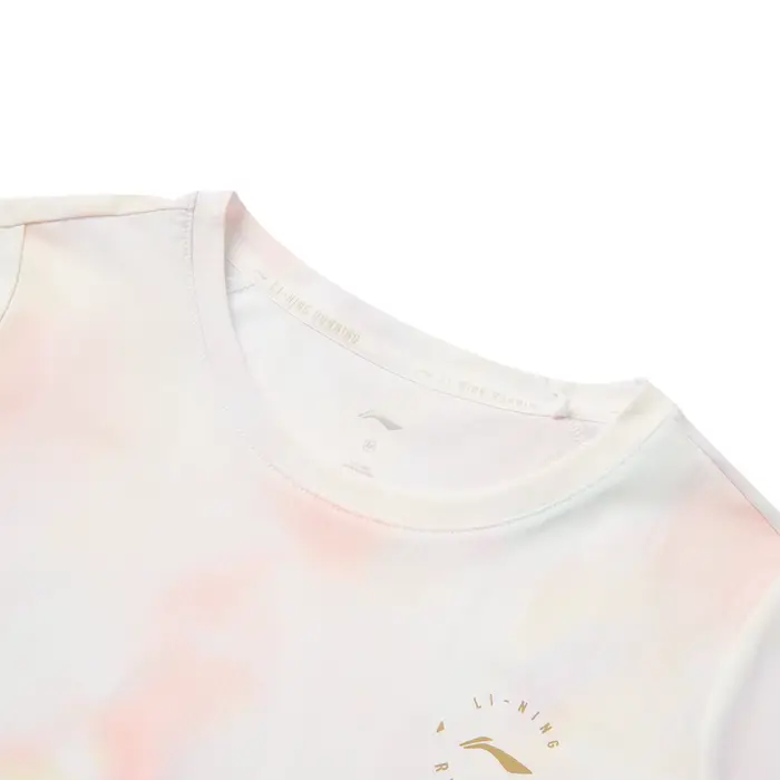 Li-Ning T-shirt de sport pour femme, coupe régulière, 100% polyester, respirant, réfléchissant, à ma