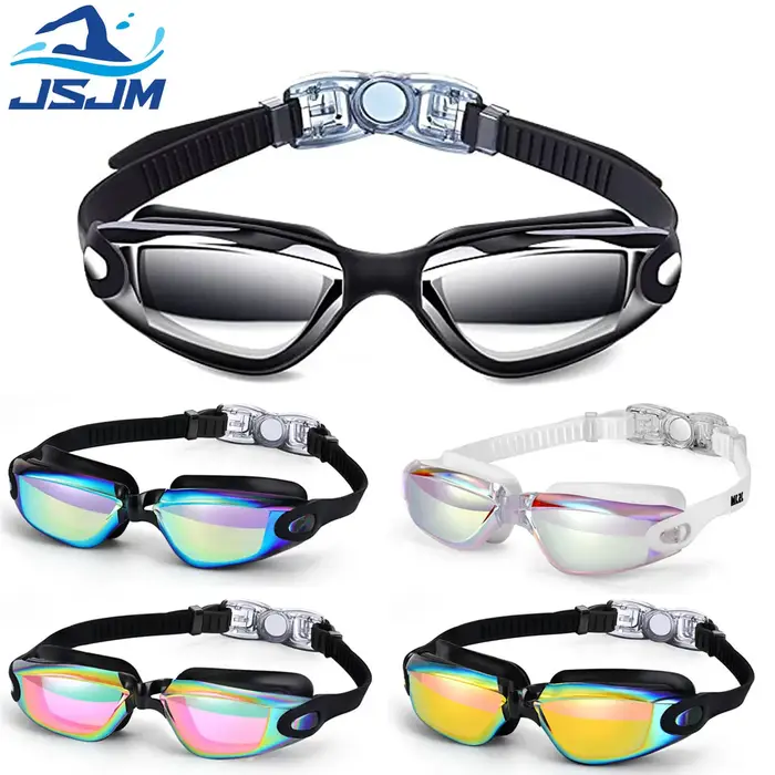 JSJM nouveau professionnel adulte Anti-buée Protection UV lentille hommes femmes lunettes de natatio