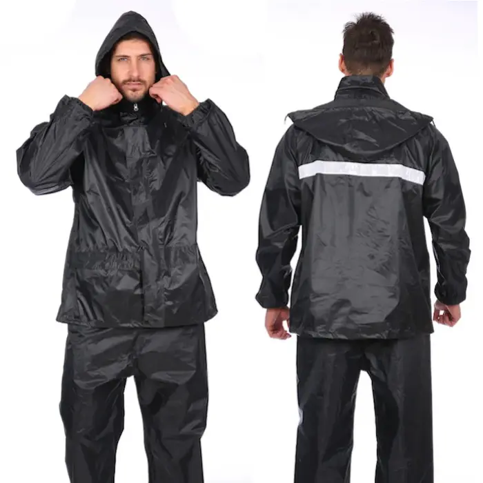 Ensemble imperméable et pantalon de pluie – Couverture complète du corps pour les conditions de plui