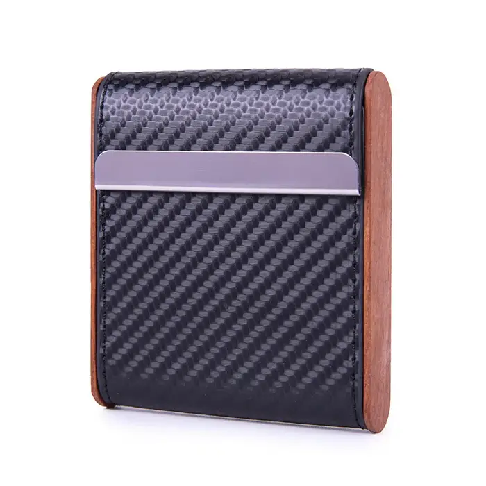 Étui portable anti-pression en bois de séquoia PU pour hommes et femmes, boîte créative pour Laguna 