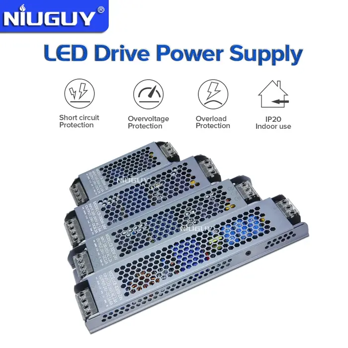 Transformateur d'éclairage LED ultramince de haute qualité, alimentation électrique de 36W, 60W, 100