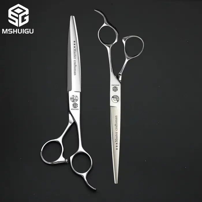 MSHUIGU ciseaux de coiffeur professionnels cisailles complètes multifonctions adaptées aux cheveux l