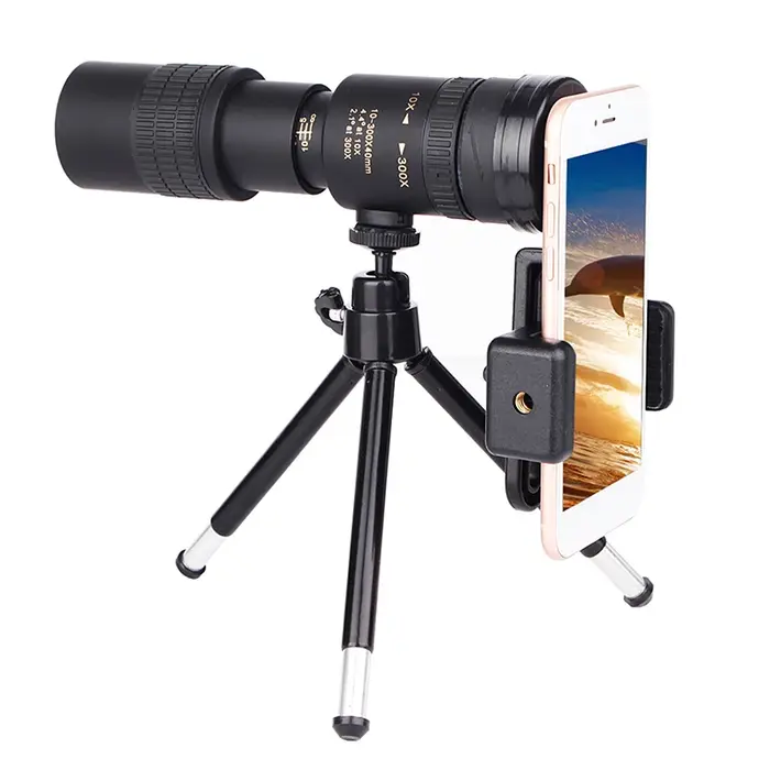 Monoculaire professionnel 300x40 zoom lentille rotative longue portée pour chasse et observation mobile