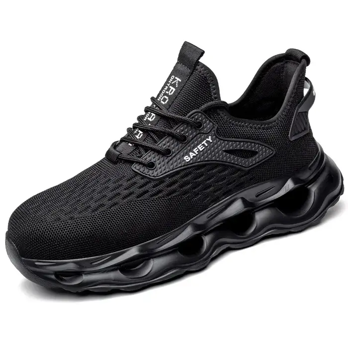 Chaussures de travail de sécurité pour hommes, légères, respirantes, à bout capuchon en plastique, A