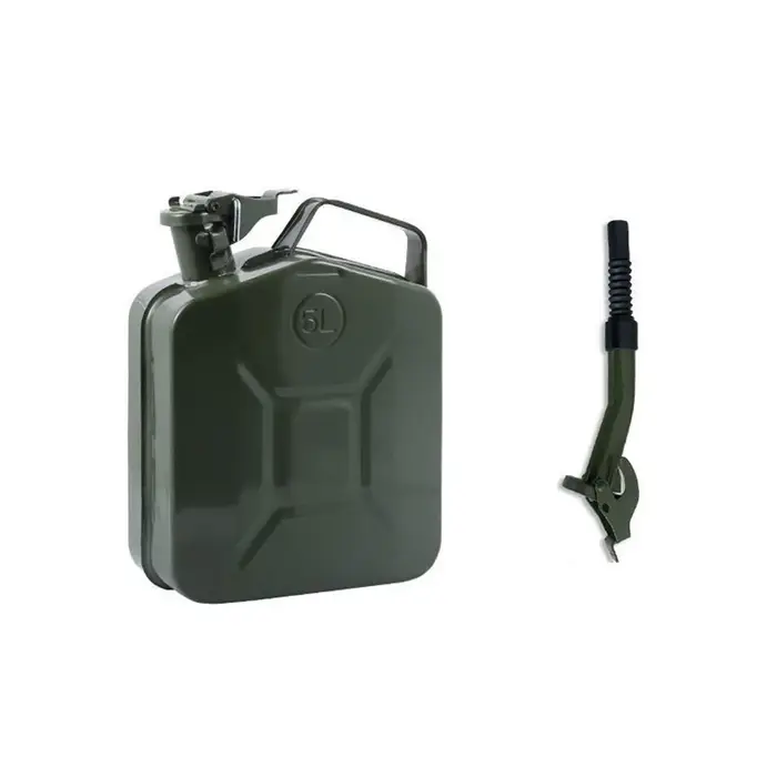 Bidon à essence avec bec verseur, réservoir de carburant en métal, bidon à huile portable, bidon de 