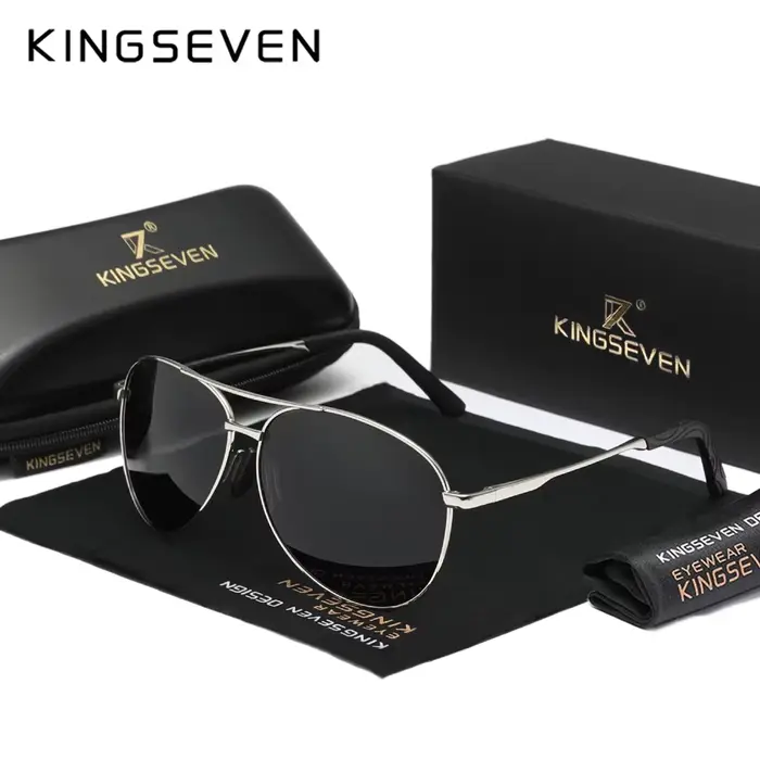 KINGSEVEN – lunettes de soleil polarisées UV400, design en alliage, classiques, protection estivale,