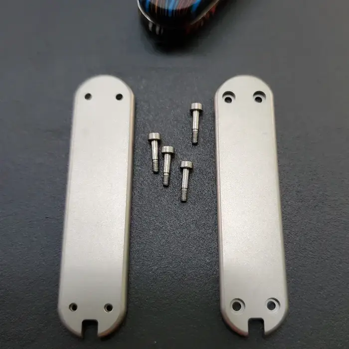 EDC-Couteau Pliant avec Manche en Alliage de Titane, Lame d'Art de Coupe, Déballage, Poche de Campin
