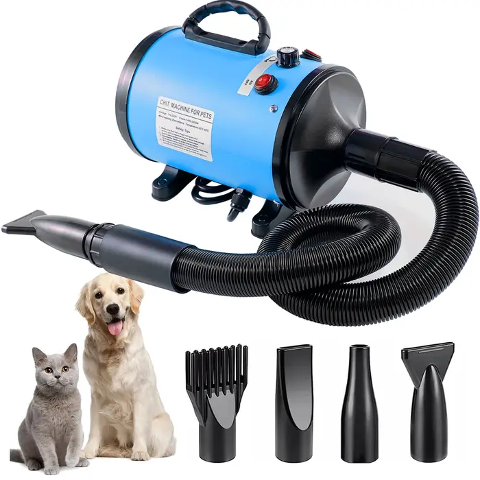 Sèche-cheveux pour animaux de compagnie 2800W, souffleur de toilettage pour chiens, avec vent chaud,