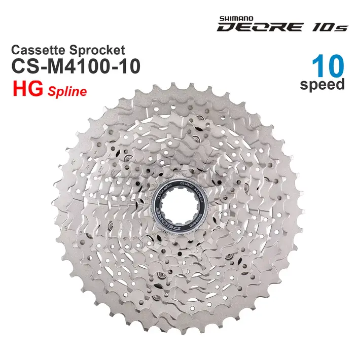 SHIMANO DEORE M4100 Pignon de cassette 10 V CS-M4100-10 10 vitesses - HYPERGLIDE -11-46T, 11-42TOrig