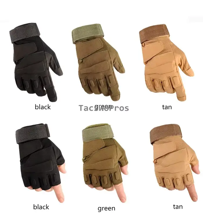 Gants tactiques mi-doigts chasse et paintball - Gants durables randonnée pêche escalade anti-dérapants
