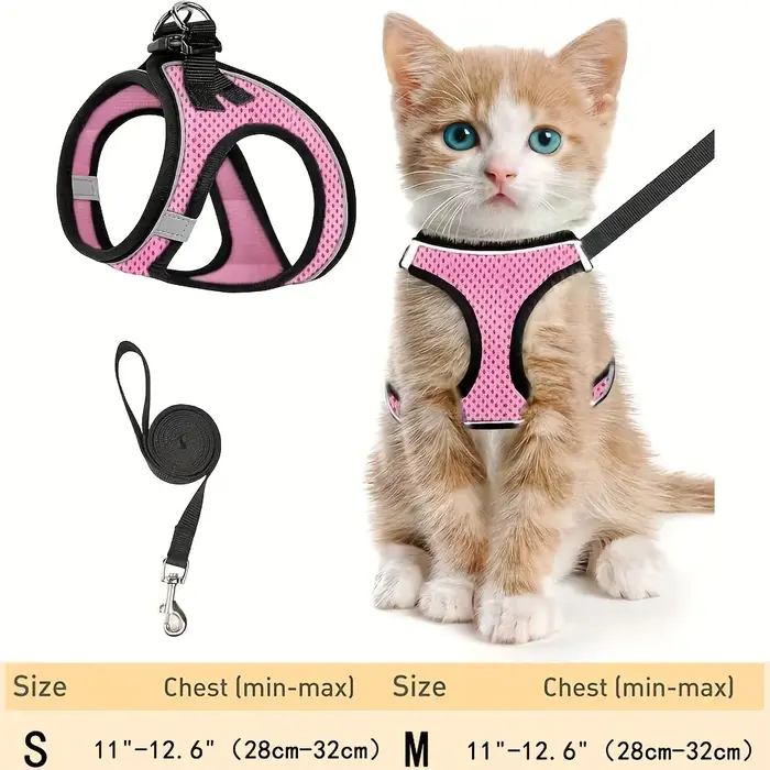Ensemble harnais et laisse pour chien pour la marche, harnais de gilet anti-fuite avec maille douce,