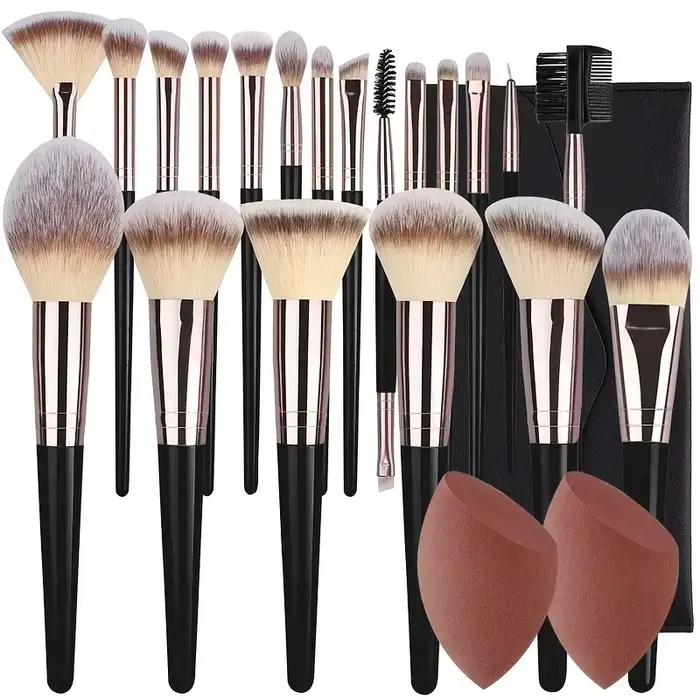 Ensemble de pinceaux de maquillage doux et moelleux, pour fard à paupières, fond de teint, correcteu