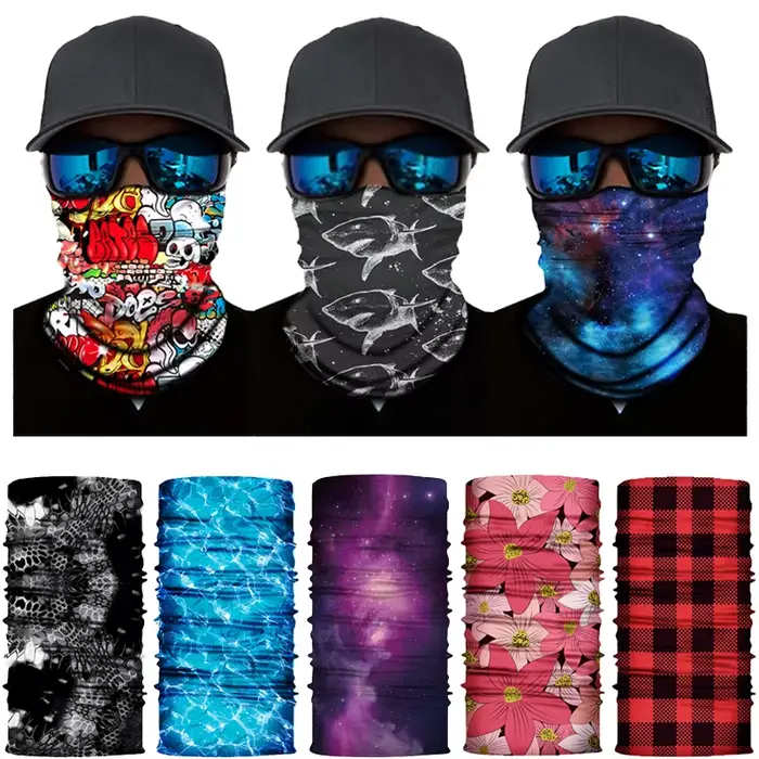 Mode cyclisme masque facial écharpe d'équitation respirant sans couture cache-cou femmes Bandana cha