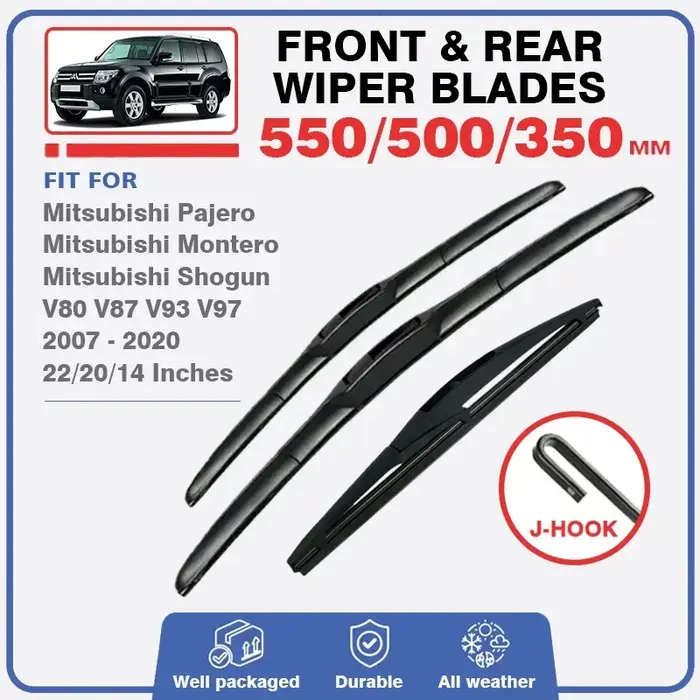 Balai d'essuie-glace pour Mitsubishi Pajero 4 Montero Shogun 2007 – 2020 V80 V87 V93 V97, accessoire