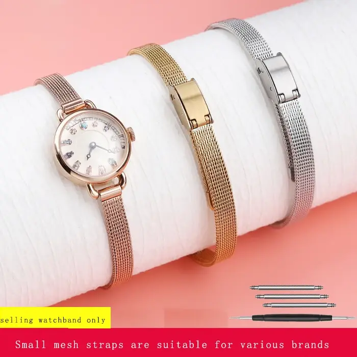 Bracelet acier Milan 6mm à 14mm - Compatible montres Rosemont, Julia, Olivia Burton pour femme