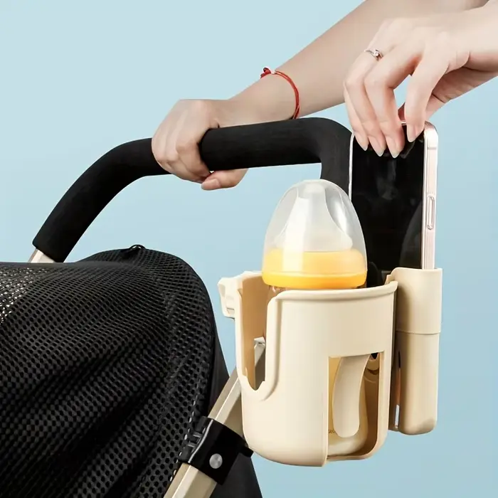 Porte-gobelet universel pour poussette avec support de téléphone, porte-bouteille pour fauteuil roul