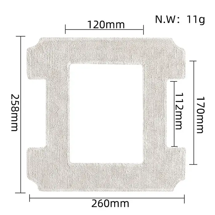 Convient pour (ECcovacs WIBOT W1 PRO) nettoyeur de vitres remplacement vadrouille tissus chiffon vad