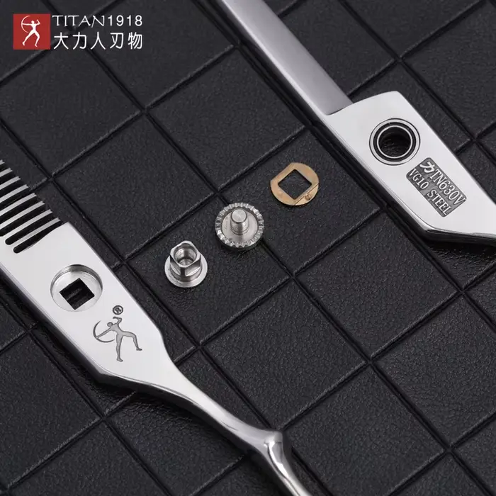 Titan professionnel barbier cheveux ciseaux salon coupe ciseaux coiffure ciseaux japon vg10 acier