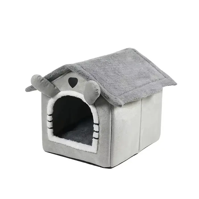 Maisonnette Chaude pour Chiens et Chats, Idéale pour Petits Chiens, Toutes Saisons, Démontable et La