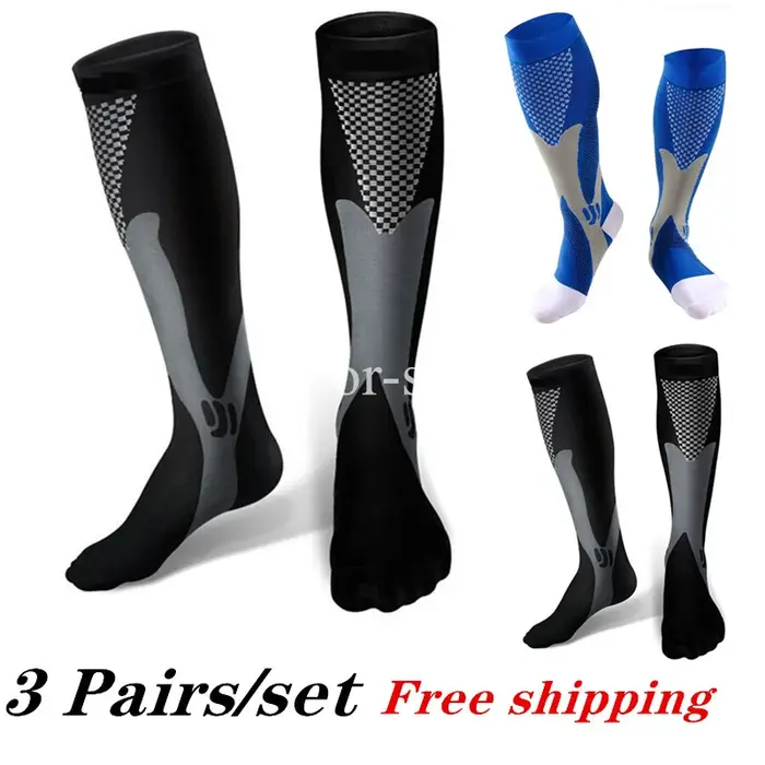 Lot 2/3/4 paires bas de compression sport et médical - Cyclisme, varices et activités extérieures