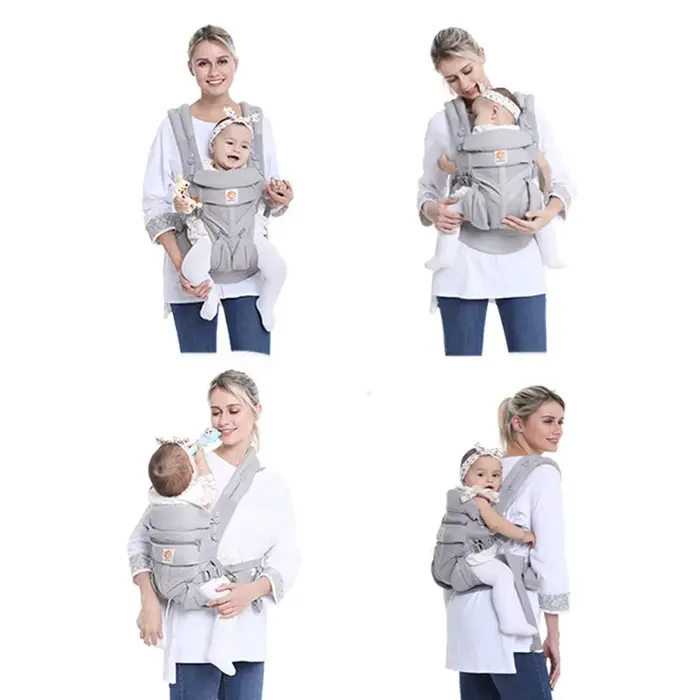 Porte-bébé Ergobaby toutes positions, sling bébé avec tissu en coton respirant pour les quatre saiso