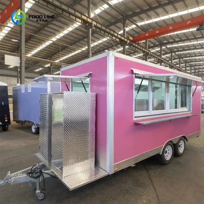 Remorque alimentaire mobile pour camion alimentaire entièrement équipée d'équipements de cuisine