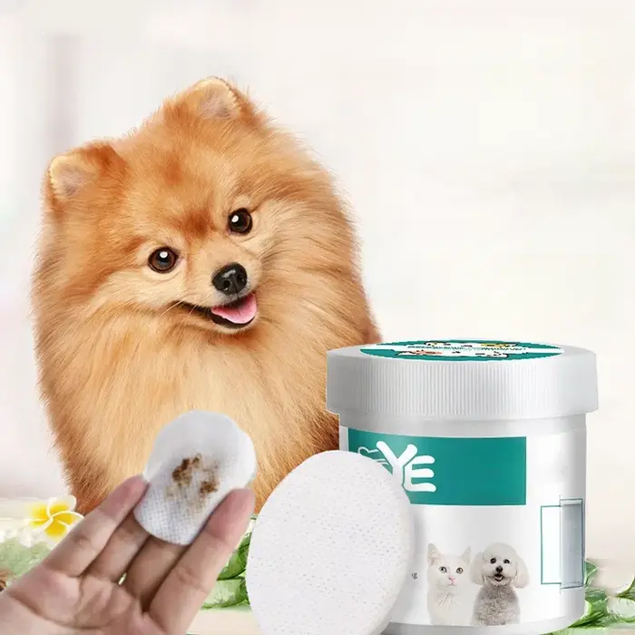 Lingettes pour les yeux pour animaux de compagnie, pour chats et chiens, filigrane, lingettes humide