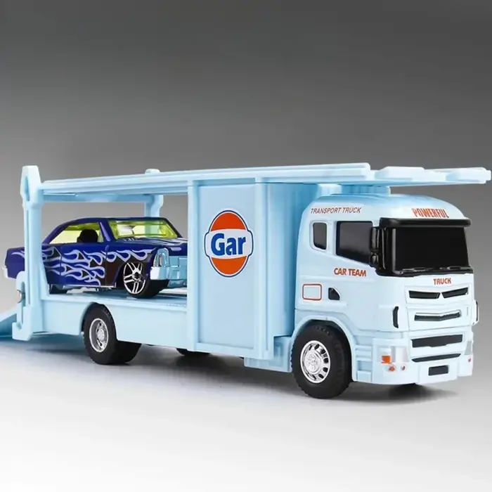 Modèle de remorque en alliage, conteneur échelle 1:64, voiture jouet en métal moulé sous pression, J