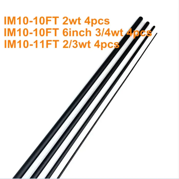 IM10 10FT 2wt/10'6 ''3/4wt /11FT 2/3wt carbone mouche canne à pêche blanc Transparent noir réparatio