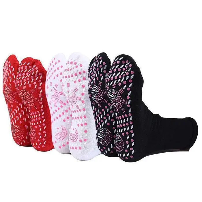 Chaussettes chasse auto-chauffantes thérapie magnétique massage pieds antidérapantes hiver fatigue
