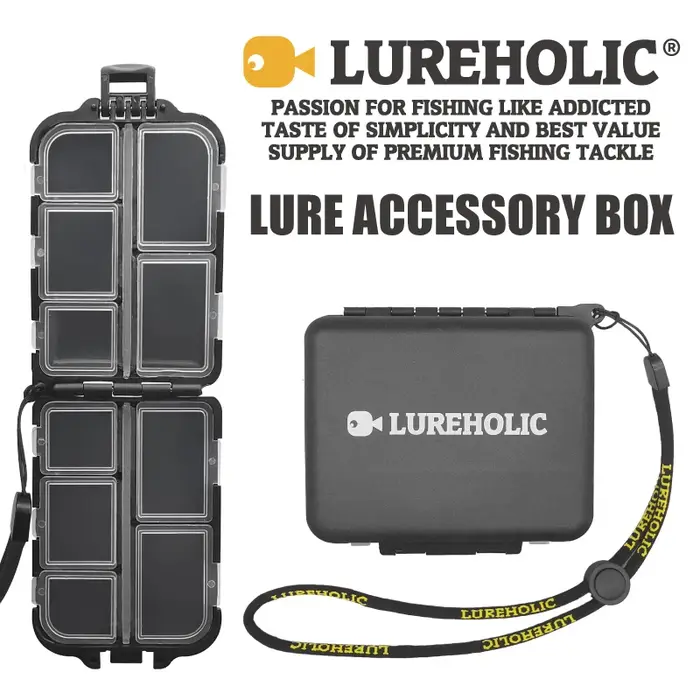 LUREHOLIC – boîte d'accessoires pour leurres, rangement pour boutons-pression, crochets pivotants, p