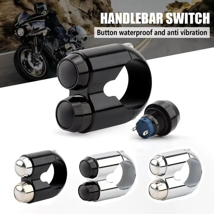 Interrupteur de commande de guidon de moto, 1 ", 25mm, bouton de klaxon, clignotant, interrupteur d'