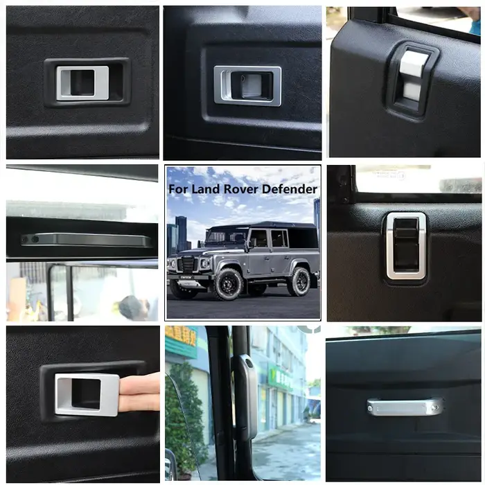 Pour Land Rover Defender 90 110 2004-18 en alliage d'aluminium porte de voiture porte intérieure bol