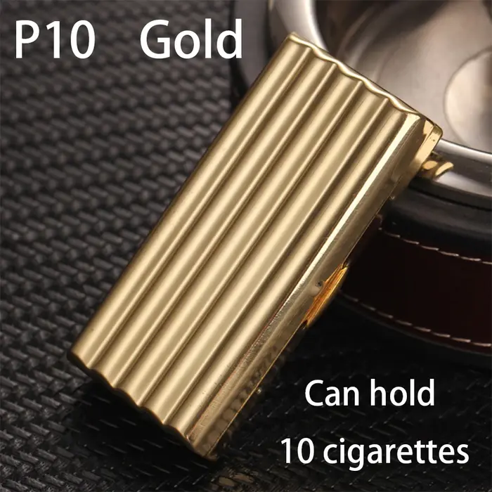 1 boîte à cigarettes en cuivre pur, disponible en différentes tailles, avec un design créatif ondulé