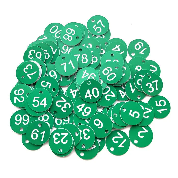 Étiquettes de ruche numérotées avec trou, signes attro, marqueurs de plantes, boîte de jardin, 1-50,
