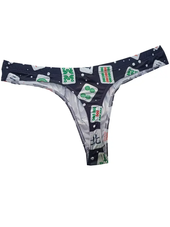 Sous-vêtements Sexy pour hommes, string taille basse avec imprimé à la mode, slips respirants et con
