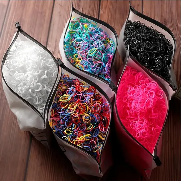 500/1000/2000 pièces filles coloré jetable élastique cheveux cravates bandeau enfants élastique pour