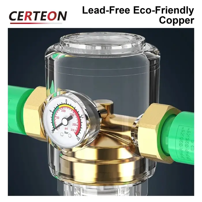 Préfiltre à eau avec rinçage inversé 100 L/min filtrant 40-60 μm pour maison haute performance protection chauffe-eau occasions spéciales