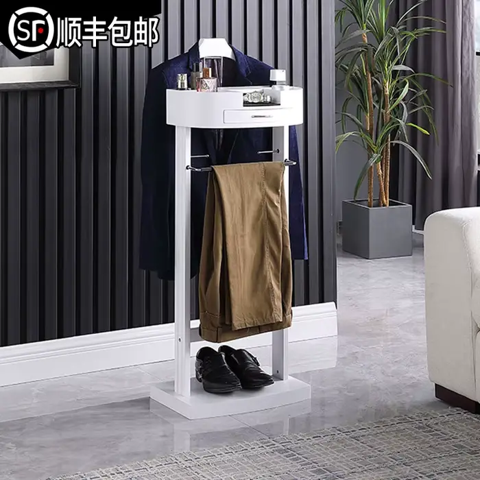 Support de Valet de costume multifonctionnel avec porte-vêtements avec porte-chaussures et tiroir, c