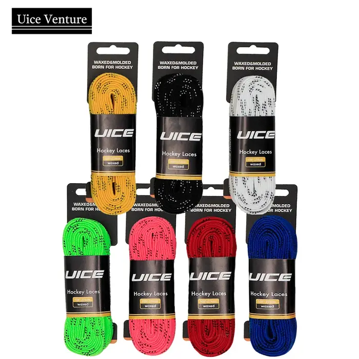 Lacets de patins à glace UICE 84-120 pouces, double couche tressée, embouts cirés, lacets de hockey 