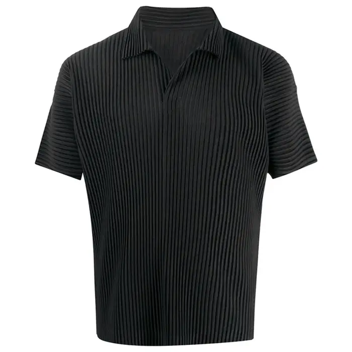 ISSEY T-Shirt 2026 nouveauté japonais Miyake Style haut plissé avec col ample polyvalent décontracté