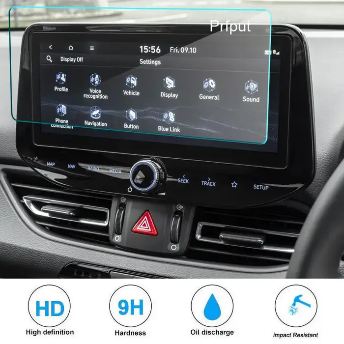 Film de protection en acier pour écran en verre du Guatemala, navigation GPS de voiture, Hyundai i30