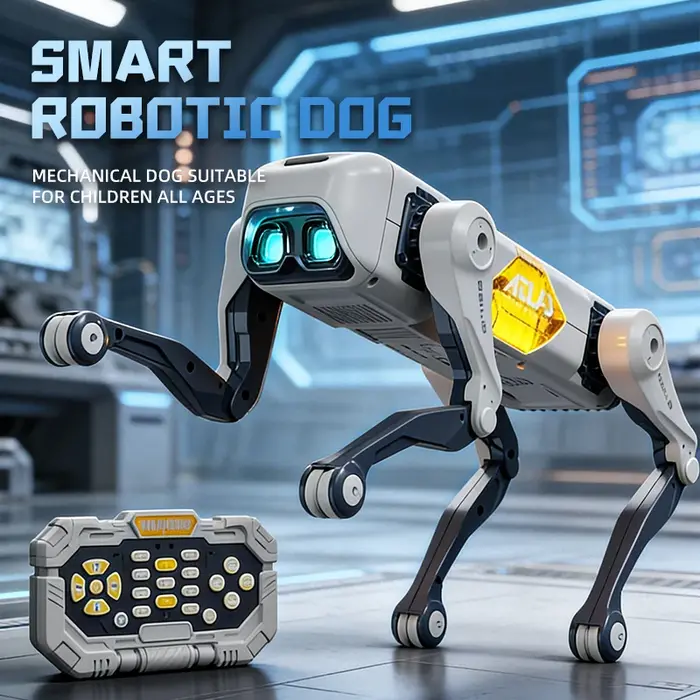 Chien robot intelligent RC électrique, chien mécanique multifonctionnel RC, jouet éducatif, jouet robot intelligent bionique, cadeau